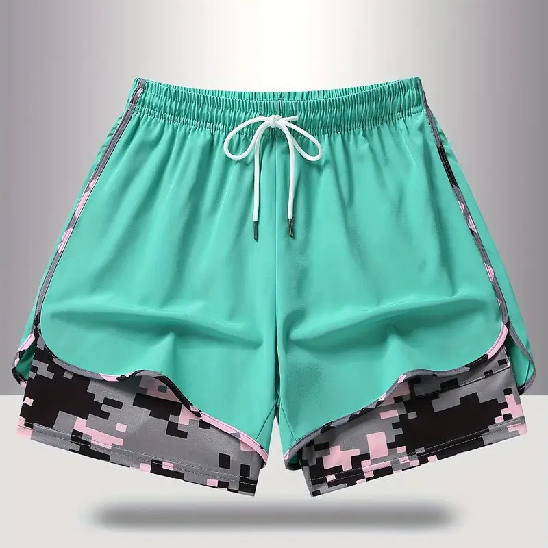 Dame casual treningsshorts med innebygd liner
