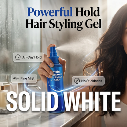 Kraftig, glamorøs hårstylinggel-spray