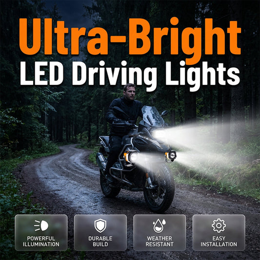 Universell høytytende LED-spotlight for motorsykkel