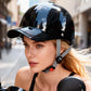 Unisex motorsykkelhjelm i baseballcap-stil