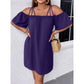 🔥50% RABATT!👗 Elegant ensfarget minikjole for damer