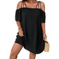🔥50% RABATT!👗 Elegant ensfarget minikjole for damer