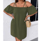 🔥50% RABATT!👗 Elegant ensfarget minikjole for damer