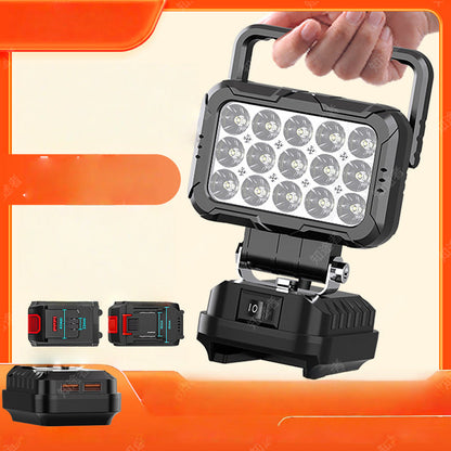 ⏳BEGRENSET TID: 50 % RABATT!💡180° roterbar LED-arbeidslampe – Med dobbel USB-powerbankfunksjon – Robust og trådløs – Universell batterikompatibilitet – For garasje, bygging og camping