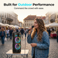 Bærbar Bluetooth-høyttaler med mikrofon – 16W høy lyd, RGB-lys og kablet mikrofon.