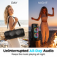 Bærbar Bluetooth-høyttaler med mikrofon – 16W høy lyd, RGB-lys og kablet mikrofon.
