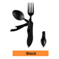 🍴 50% RABATT – 4-i-1 folding outdoor bestikksett – kompakt – rustfritt stål – kniv, gaffel, skje & flaskeåpner – perfekt til camping og friluftsliv