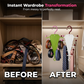👚👒V-formet oppbevaringsstativ – plassbesparende – flokefri oppbevaring