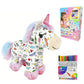 DIY-sett for å fargelegge en unicorn-bamse