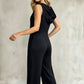 Uanstrengt sommerjumpsuit med V-hals for damer