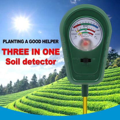 🎁🌸🌳 50 % RABATT I BEGRENSET TID! 3-i-1-måler for jordfuktighet, pH og lys – visning med visere, kompakt og bærbar – en flott gave til planteelskere, hjelper deg med å dyrke roser, grønnsaker og urter med trygghet 🌹🥬🌿