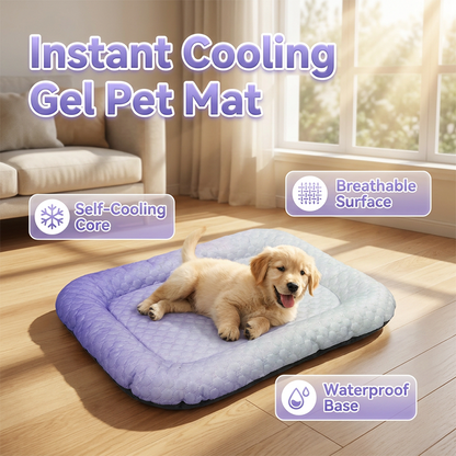 🐶❄️50% RABATT! Kjølende gelmatte for kjæledyr – Ingen kjøling nødvendig, umiddelbar varmeavlastning. Pustende, giftfri. Hjelper kjæledyr å sove kjølig hele sommeren! 🌿✨