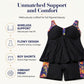 Badedrakt med flagrende tankini-topp og shorts til dame