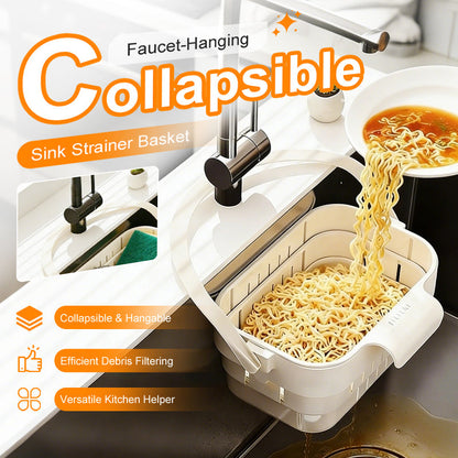 💧 50% RABATT! Sammenleggbar Vaskekurv som Henges på Kranen – Fanger Matrester & Holder Vasken Ryddig! ✨ Tøm Uten Å Berøre Søppel – Flip-Open Bunn. 🥗 Vask Frukt & Grønnsaker