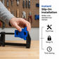 Hjørneadapter for Quick-Grip-stangklemmer