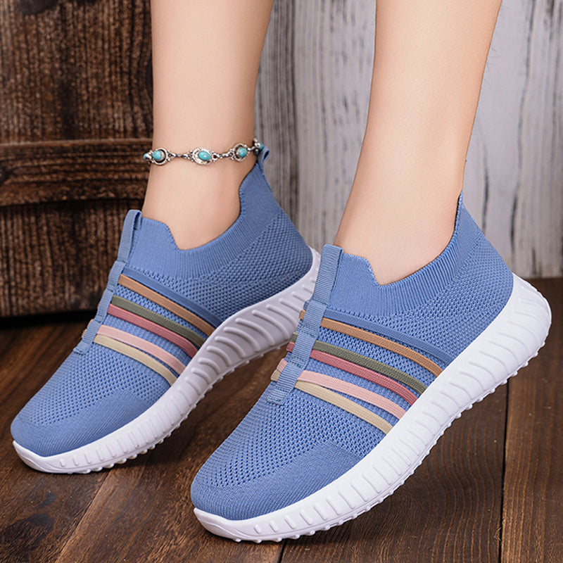 Pustevennlige slip-on-joggesko i mesh for kvinner