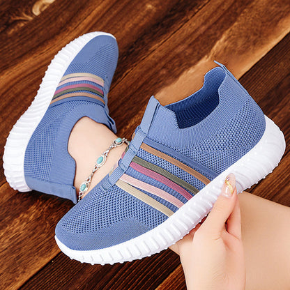 Pustevennlige slip-on-joggesko i mesh for kvinner