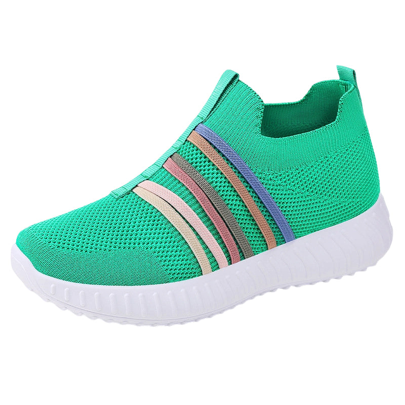 Pustevennlige slip-on-joggesko i mesh for kvinner