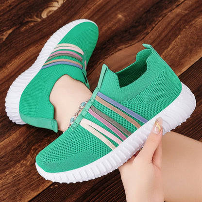 Pustevennlige slip-on-joggesko i mesh for kvinner