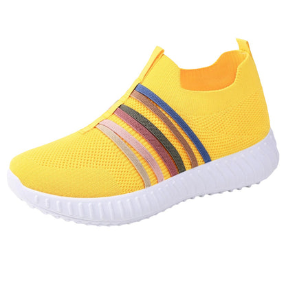 Pustevennlige slip-on-joggesko i mesh for kvinner