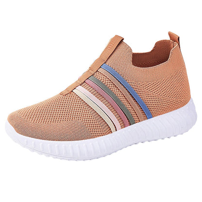Pustevennlige slip-on-joggesko i mesh for kvinner