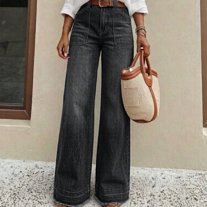 👖 LIMITED-TIME 50% OFF! ✨ Women's Stretch Straight Leg Jeans – High Rise, Washed Finish, Soft Stretch 🌿