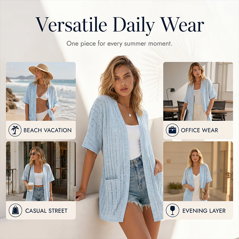 Lett sommercardigan for kvinner