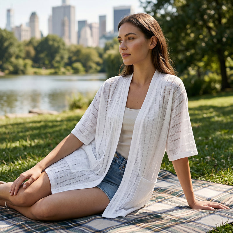 Lett sommercardigan for kvinner