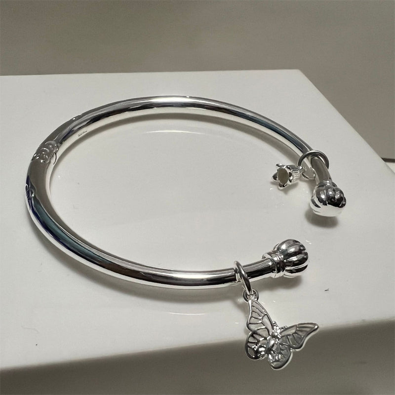 ⌛Tidsbegrenset tilbud – Sølvarmbånd med vintageblomstermønster