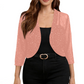 👚✨Kofta i glitrende mesh med åpen front for damer
