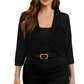 👚✨Kofta i glitrende mesh med åpen front for damer