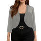 👚✨Kofta i glitrende mesh med åpen front for damer