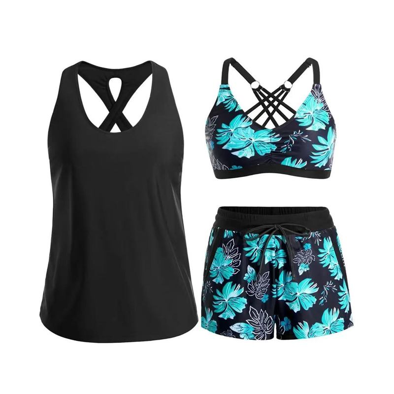 🏖️ Allsidig tankini-sett i 3 deler — Perfekt til stranden, ferien, bassengfester og cruise