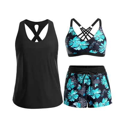 🏖️ Allsidig tankini-sett i 3 deler — Perfekt til stranden, ferien, bassengfester og cruise
