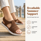 Komfortable peep-toe-sandaler for kvinner til fritidsbruk
