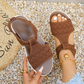 Komfortable peep-toe-sandaler for kvinner til fritidsbruk