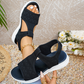 Komfortable peep-toe-sandaler for kvinner til fritidsbruk