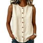 Women's Sleeveless Button-Down Tank Top