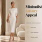 ✨Slim-fit kjole med rund hals for damer – Elegant, diskret luksusstil fra kontoret til middagen 💎