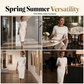✨Slim-fit kjole med rund hals for damer – Elegant, diskret luksusstil fra kontoret til middagen 💎
