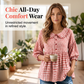 Casual-top for kvinner med gingham-mønster