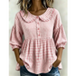Casual-top for kvinner med gingham-mønster