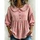 Casual-top for kvinner med gingham-mønster