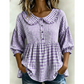 Casual-top for kvinner med gingham-mønster