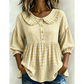 Casual-top for kvinner med gingham-mønster