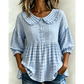 Casual-top for kvinner med gingham-mønster