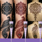 Komplett sett med henna-tatovering i tre farger