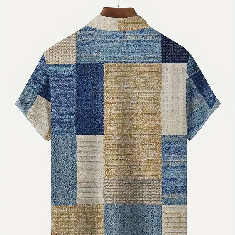 👔🎨 Herreskjorte med kontrastfarget mønster