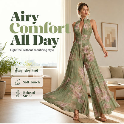 📢⏰Jumpsuit med flytende plissering