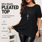 Flatterende plissert plussbluse